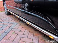 To Fit 2016+ Fiat Talento LWB 2" Side Bars + Amber LEDs