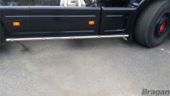 To Fit Scania 4 Series 4x2 Side Bars + Amber Flush LEDs