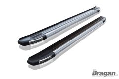 Running Boards with Aluminium Strip For Nissan X-Trail 2014+ BLACK