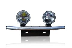 Number Plate Light Bar + Round LED Spot Lamps For Vauxhall Opel Movano 2010 - 2021