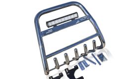 Bull Bar + LED Bar x1 For Ford Ranger 2016+ High Abar Stainless - Detachable