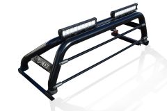 Sport Roll Bar + LEDs + Brake Light + Tonneau Cover + Bar For Isuzu D-Max Rodeo 2016 - 2020 - BLACK
