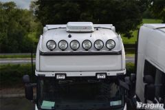 To Fit 2012+ Mercedes Actros MP4 Classic Space Roof Bar + Flush LEDs + Round Black Spots