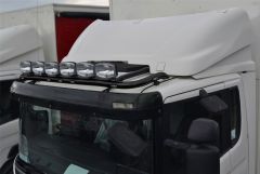 Roof Light Bar + Flush LEDs + Jumbo Spots x4 + Amber Lens Beacon x2 For DAF CF Pre 2014 Low Cab - BLACK