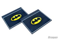 2pc Pair UV Rubber Batman Rear Mudguards
