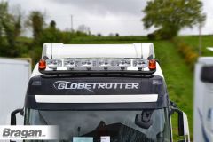 Roof Bar + Spots + Amber Beacons For Volvo FH4 2013-2021 Globetrotter Standard BLACK