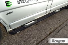 Side Bars + Step Pads For Renault Trafic LWB 2002-2014 BLACK