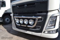 To Fit Volvo FM 4 2013+ Grill Light Bar A + Step Pad + Round Spot Lamps