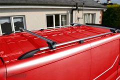 Roof Rails + Locking Cross Bars For Vauxhall / Opel Vivaro C 2019+ LWB Metal