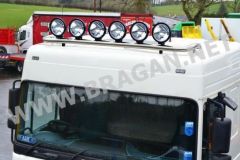 To Fit MAN TGX XL / Standard Cab Roof Light Bar + Round Spot Lamps