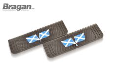 Front Mud Flaps Embossed UV Rubber SCOTLAND Flag 2pc 65x19cm