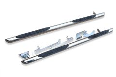 Side Bars + Step Pads For Vauxhall  Opel Movano MWB 2010 - 2021 MWB Tapered ends - 3"