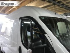 To Fit 2007 - 2014 Fiat Ducato Smoked Window Deflectors - Adhesive