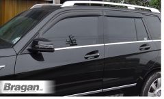 To Fit 2010 - 2015 Mercedes-Benz GLK Class Smoked Window Deflectors - Adhesive