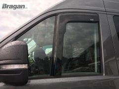 To Fit 2017+ VW Volkswagen Crafter Smoke Window Wind Rain Deflectors - Adhesive