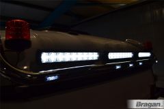 To Fit 2009+ Scania P, G, R, 6 Series Low / Day Roof Light Bar + Flush LEDs + LED Spot Bars - BLACK