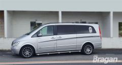 To Fit 2014+ Mercedes Vito / Viano Extra LWB Side Bars + LEDs