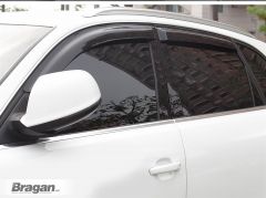 To Fit 2008 - 2017 Audi Q5 Smoked Tinted Window Deflectors - Adhesive
