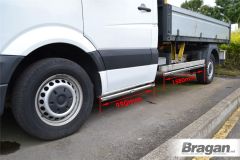 Step Bars + White LEDs AND Side Bars + White LEDs For 2014 - 2017 Volkswagen Crafter SWB Chassis Cab
