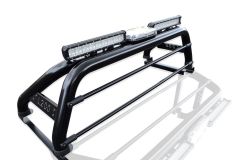 Roll Bar + LEDs + Brake Light + Spot Light Bars + Beacon- Black For Mitsubishi L200 Triton Strada 2015 - 2019