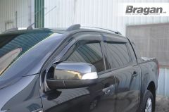 To Fit 2012 - 2016 Ford Ranger Smoked Window Deflectors - Adhesive