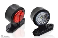 1x 12 / 24v Red / White LED Side Marker Stalk Lamps