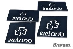 4 Piece UV Rubber IRELAND Print Front and Rear Mudguards Set