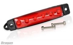 12v Red Slim Flush Fit LED Marker Light