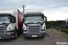 To Fit 2009+ Scania P, G, R, 6 Series Low / Day Cab Roof Light Bar + Slim LEDs + Jumbo Spots x6