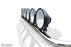 To Fit Mercedes Actros MP4 Giga Space Cab Roof Light Bar + Round Spot Lamps