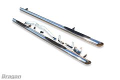 Side Bars + Step Pads For Iveco Daily MWB 2007 - 2014