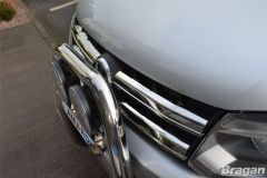 To Fit 2010 - 2016 Volkswagen VW Amarok Front Chrome Grill Trim Set