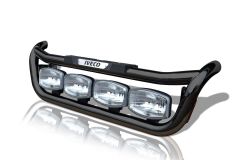 To Fit Iveco Stralis Cube + HiWay Active Space Time Grill Light Bar C + Spots - Black