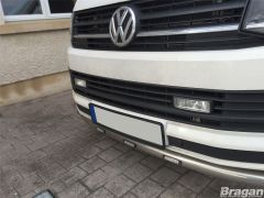 To Fit 2010 - 2015 Volkswagen Transporter T5 / Caravelle Bumper Grill Spot Light Fog