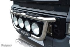 To Fit Scania 4 Series Grill Light Bar A + 9" Spots + Step Pads