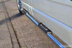Side Bars + Step Pads For Renault Trafic LWB 2002 - 2014 