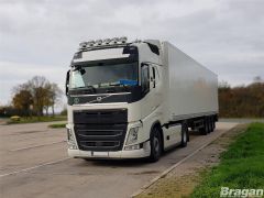 To Fit Volvo FH4 2013+ Globetrotter Standard Roof Bar + Slim LEDs + Jumbo Spots x6 + Amber Lens Beacon x2
