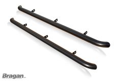 Side Bar Pair 3" For Isuzu D Max Rodeo 2012-2016 CURVED Ends BLACK