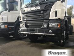 Truck Low Bar + LEDs x7 For Scania Construction 2012+ Front Under Bumper Bar
