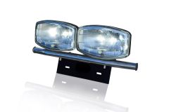 Number Plate Bar + Jumbo Spot Lights x2 For Ford Transit / Tourneo Custom 2018+