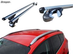 To Fit 2013 - 2019 Ford Kuga Roof Rails + Locking Cross Bars + Load Stops