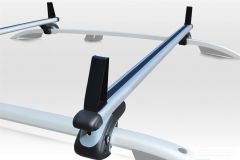Silver Aluminium Locking Cross Bars + Load Stops + T Pieces For Fiat Doblo 2010-2022 Van