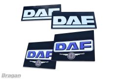 4pc Set UV Rubber DAF Front and Rear Mudguards - White