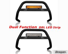 Bull Bar + 17" Night Blazer Dual Row LED Light Bar For Ford Transit MK6 2000 - 2006 - BLACK