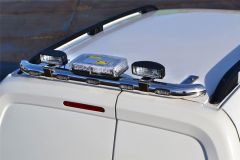 Chrome Stainless Steel Rear Roof Bar + Flashing Beacon Lamp + LED For Citroen Berlingo 2019+