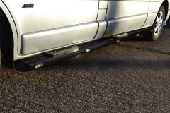 Black Stainless Steel Side Bars + 4 Pads Tapered Ends 3" + Amber LEDs For Citroen Berlingo 2019+