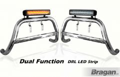 Bull bar + 17" Night Blazer Dual Row LED Light Bar For Nissan Primastar 2002 - 2014 High No Logo