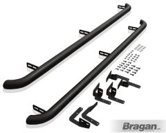 Side Bars - CURVED For Isuzu D-Max Rodeo 2016 - 2023 - BLACK