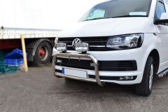 Bull Bar + Jumbo Spots For Volkswagen Transporter T5 2004 - 2010