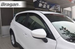 To Fit 2012 - 2017 Mazda CX-5 Smoked Tinted Window Deflectors - Adhesive